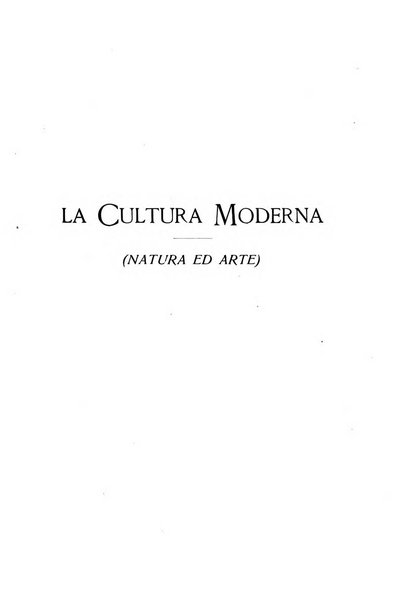 La cultura moderna rivista quindicinale illustrata