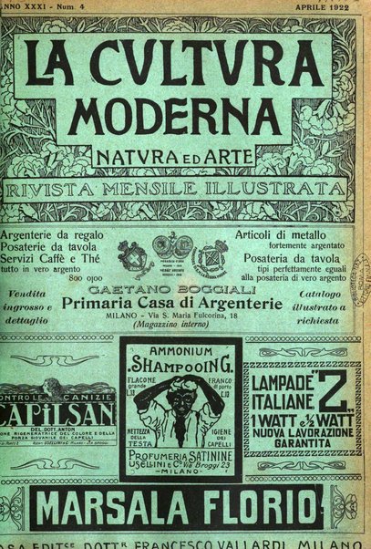 La cultura moderna rivista quindicinale illustrata