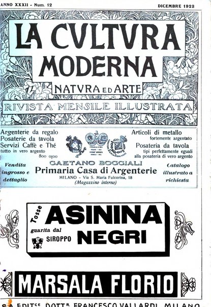 La cultura moderna rivista quindicinale illustrata