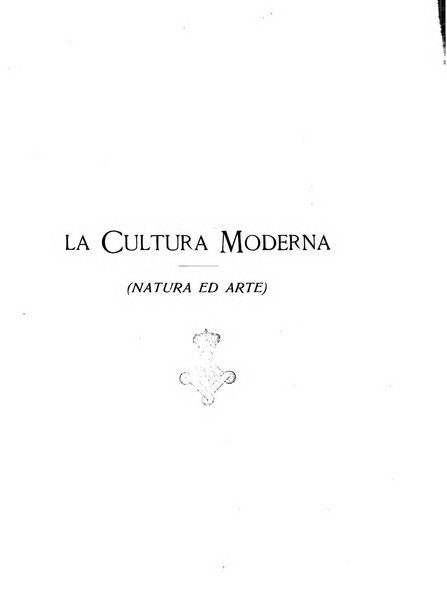 La cultura moderna rivista quindicinale illustrata