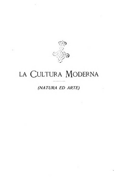 La cultura moderna rivista quindicinale illustrata