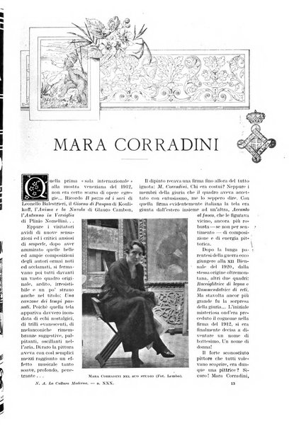 La cultura moderna rivista quindicinale illustrata