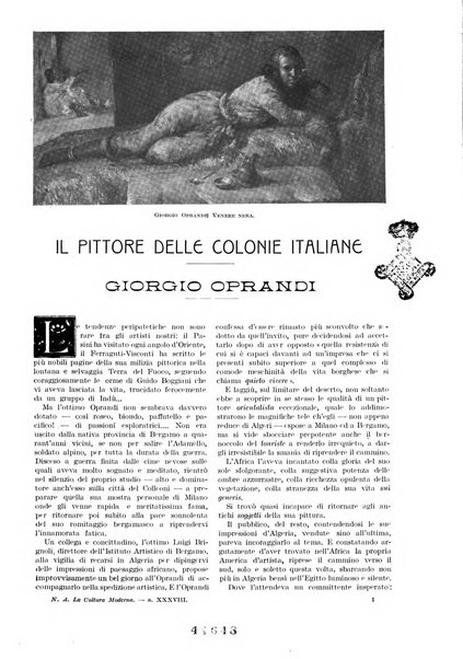 La cultura moderna rivista quindicinale illustrata