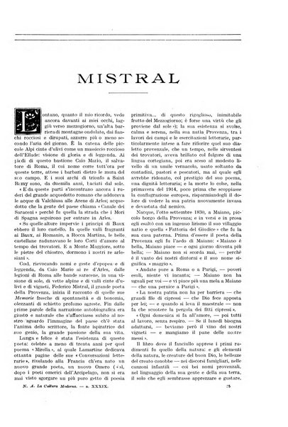 La cultura moderna rivista quindicinale illustrata