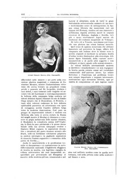 La cultura moderna rivista quindicinale illustrata