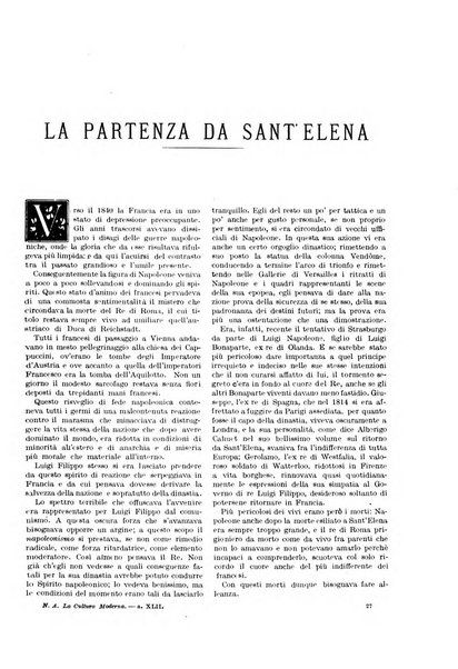 La cultura moderna rivista quindicinale illustrata