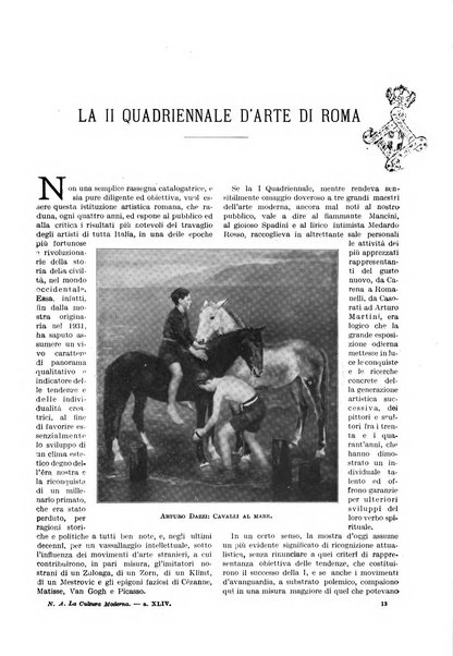 La cultura moderna rivista quindicinale illustrata