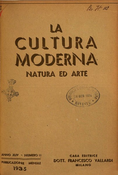 La cultura moderna rivista quindicinale illustrata