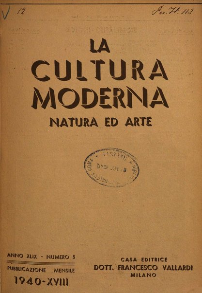 La cultura moderna rivista quindicinale illustrata