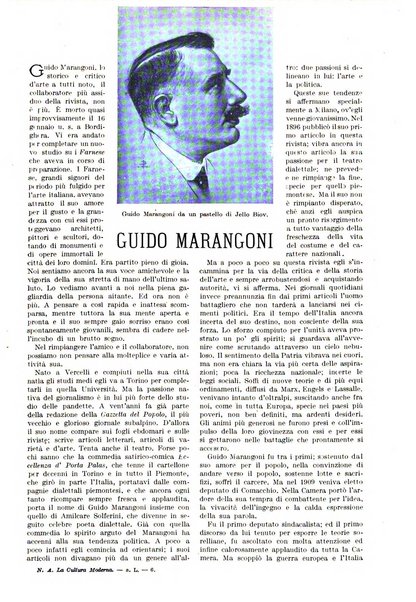 La cultura moderna rivista quindicinale illustrata