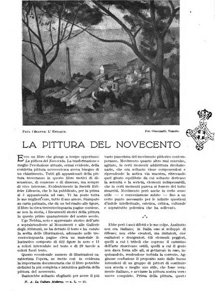 La cultura moderna rivista quindicinale illustrata