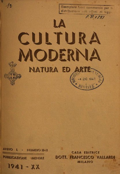 La cultura moderna rivista quindicinale illustrata