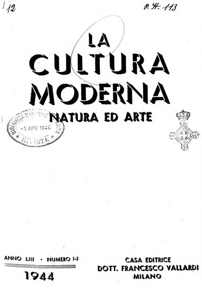 La cultura moderna rivista quindicinale illustrata