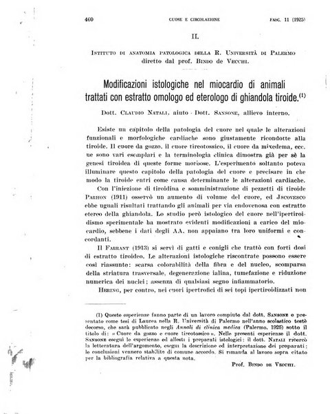 Cuore e circolazione periodico mensile illustrato