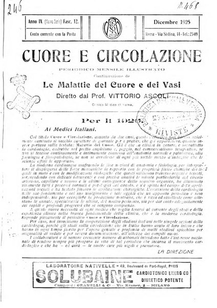 Cuore e circolazione periodico mensile illustrato