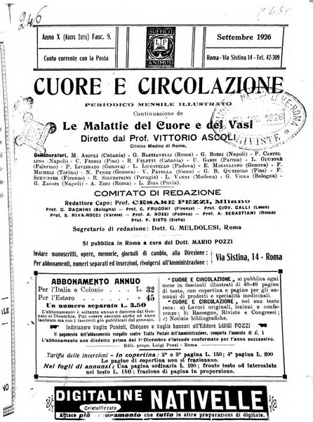 Cuore e circolazione periodico mensile illustrato