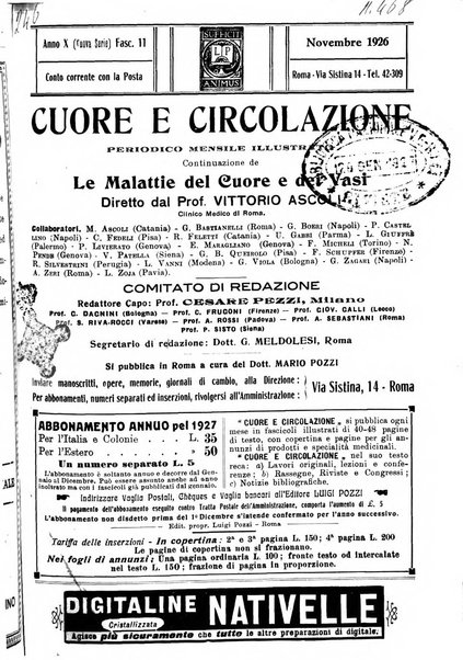 Cuore e circolazione periodico mensile illustrato