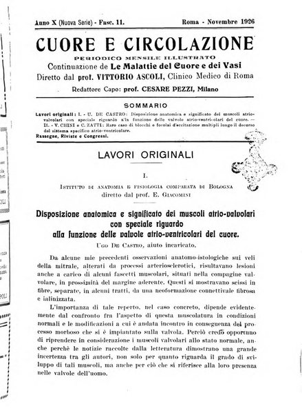 Cuore e circolazione periodico mensile illustrato