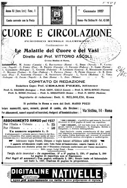 Cuore e circolazione periodico mensile illustrato