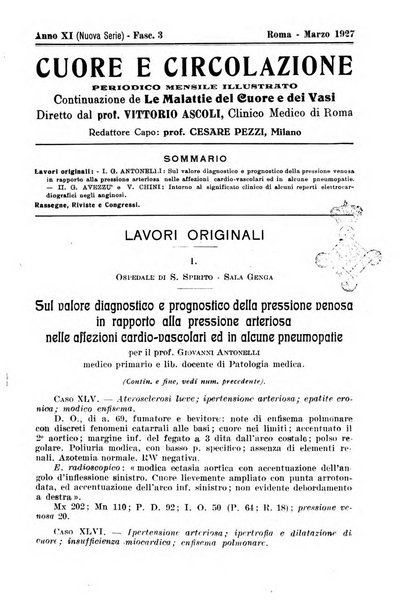 Cuore e circolazione periodico mensile illustrato