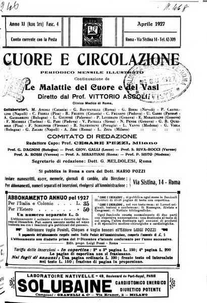 Cuore e circolazione periodico mensile illustrato