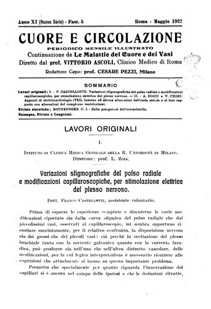 Cuore e circolazione periodico mensile illustrato