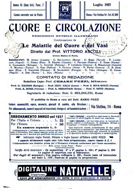 Cuore e circolazione periodico mensile illustrato