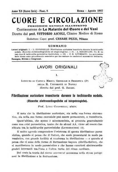 Cuore e circolazione periodico mensile illustrato