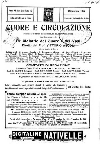 Cuore e circolazione periodico mensile illustrato