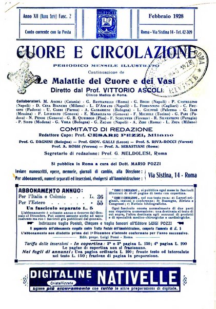 Cuore e circolazione periodico mensile illustrato