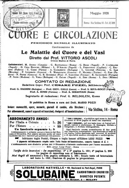 Cuore e circolazione periodico mensile illustrato