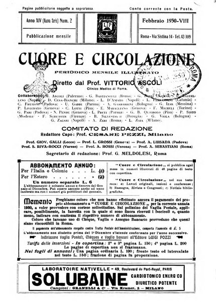 Cuore e circolazione periodico mensile illustrato