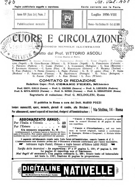 Cuore e circolazione periodico mensile illustrato