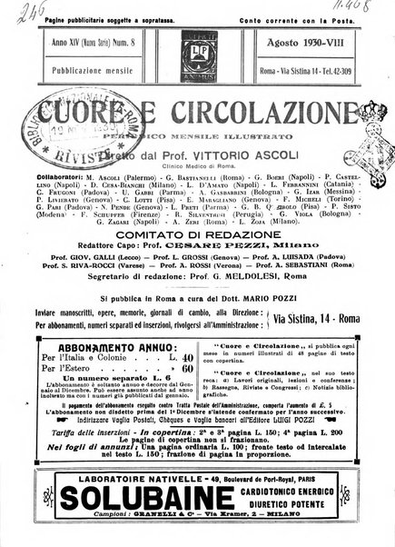 Cuore e circolazione periodico mensile illustrato