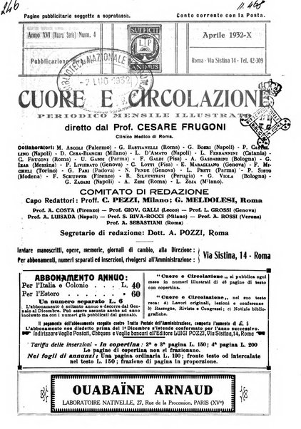 Cuore e circolazione periodico mensile illustrato