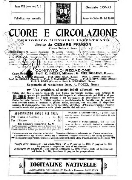 Cuore e circolazione periodico mensile illustrato