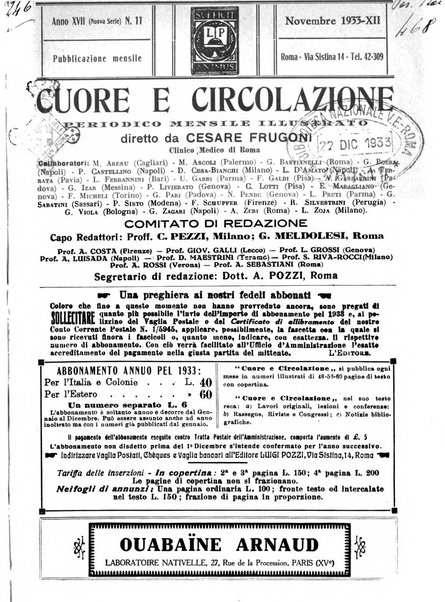 Cuore e circolazione periodico mensile illustrato