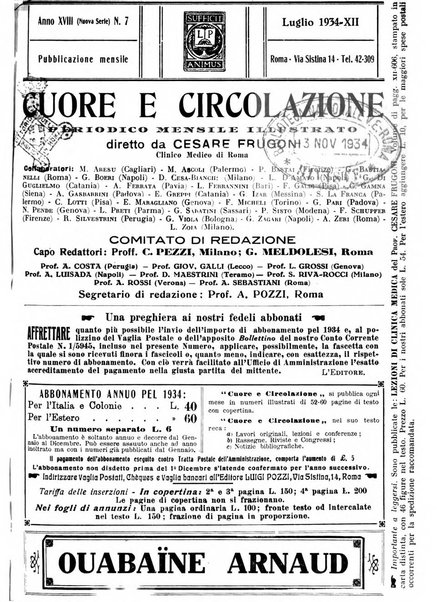 Cuore e circolazione periodico mensile illustrato