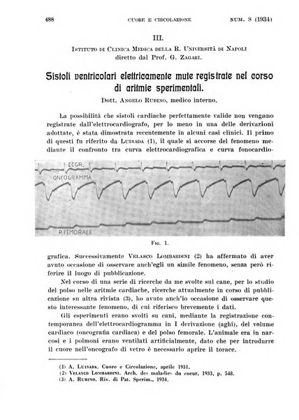 Cuore e circolazione periodico mensile illustrato