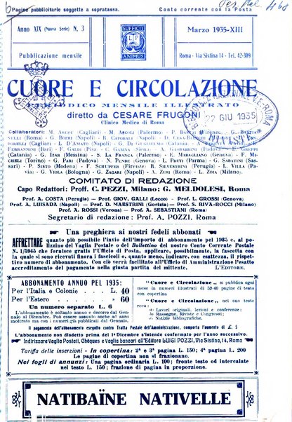 Cuore e circolazione periodico mensile illustrato