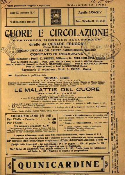 Cuore e circolazione periodico mensile illustrato