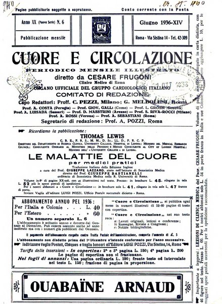 Cuore e circolazione periodico mensile illustrato