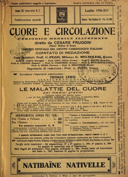 Cuore e circolazione periodico mensile illustrato