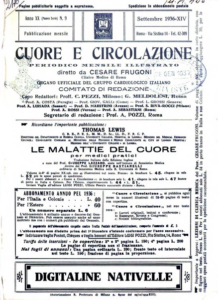 Cuore e circolazione periodico mensile illustrato