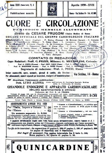 Cuore e circolazione periodico mensile illustrato