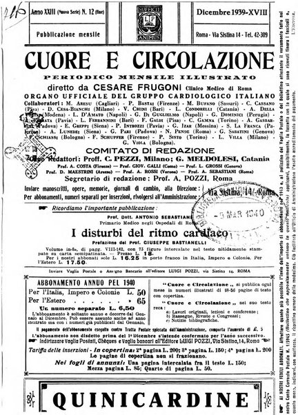 Cuore e circolazione periodico mensile illustrato