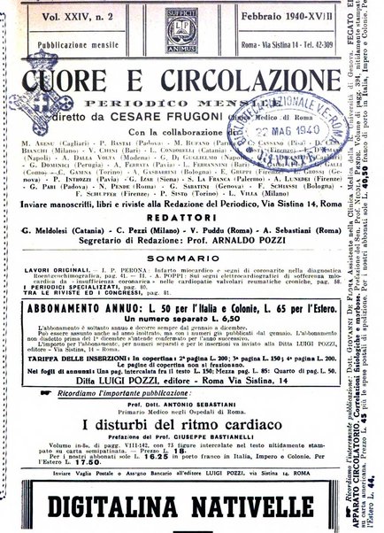 Cuore e circolazione periodico mensile illustrato