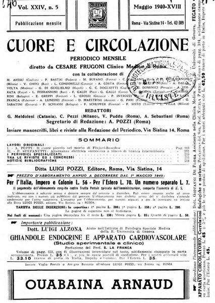 Cuore e circolazione periodico mensile illustrato