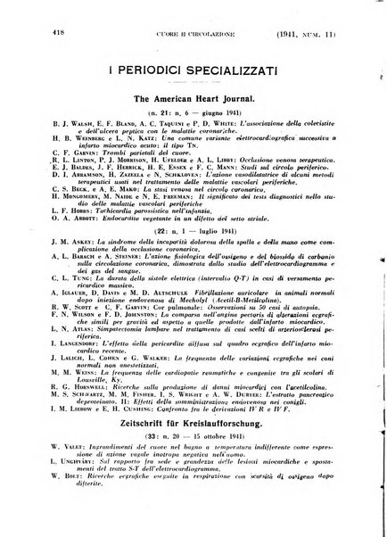 Cuore e circolazione periodico mensile illustrato