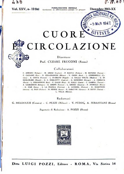 Cuore e circolazione periodico mensile illustrato